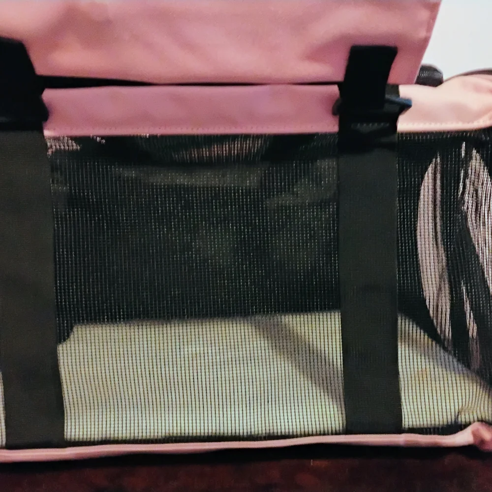 Pink and Black Pet Carrier